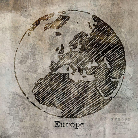 Europe White Modern Wood Framed Art Print by Jill, Susan