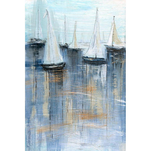 Sail Away Black Modern Wood Framed Art Print by Jill, Susan