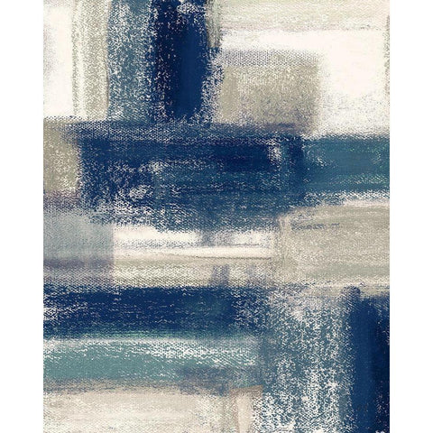 Blue Horizon I White Modern Wood Framed Art Print by Jill, Susan