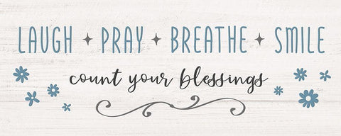 Count Your Blessings White Modern Wood Framed Art Print with Double Matting by Carpentieri, Natalie