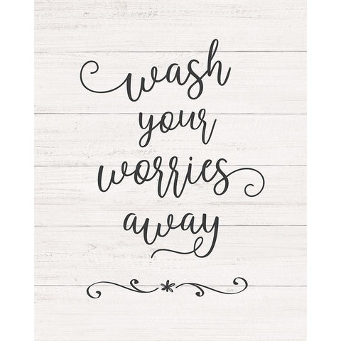 Wash Worries Black Modern Wood Framed Art Print by Carpentieri, Natalie