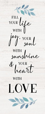 Fill Your Life Black Ornate Wood Framed Art Print with Double Matting by Carpentieri, Natalie