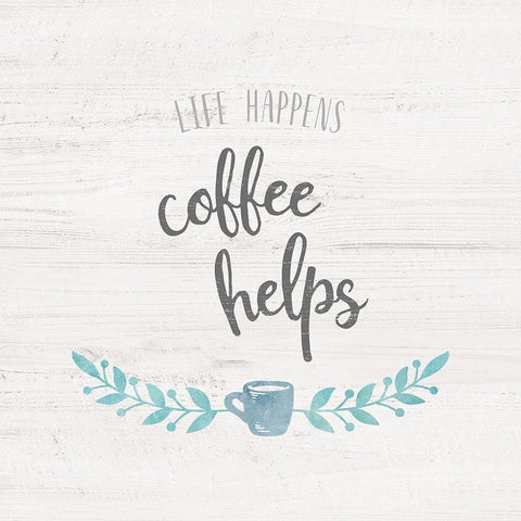 Life Happens Black Modern Wood Framed Art Print by Carpentieri, Natalie