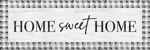 Home Sweet Home White Modern Wood Framed Art Print with Double Matting by Carpentieri, Natalie