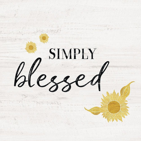 Simply Blessed Black Modern Wood Framed Art Print by Carpentieri, Natalie