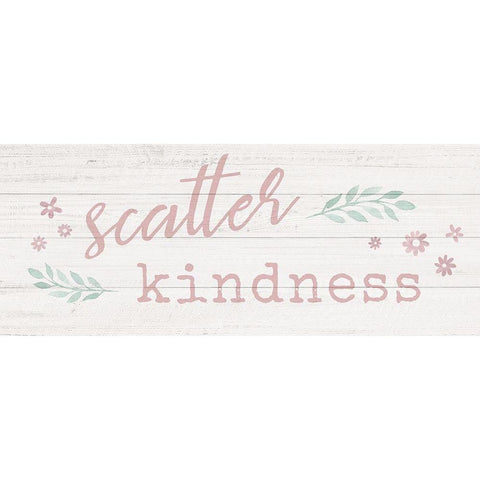 Scatter Kindness White Modern Wood Framed Art Print by Carpentieri, Natalie