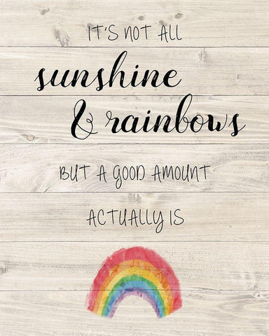 Sunshine and Rainbows Black Ornate Wood Framed Art Print with Double Matting by Murray, Amanda