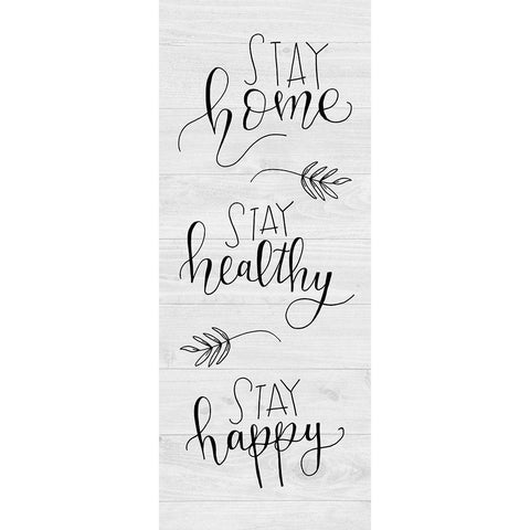 Stay Home Black Modern Wood Framed Art Print by Murray, Amanda