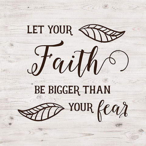 Bigger than Fear Black Modern Wood Framed Art Print by Murray, Amanda