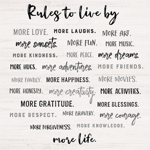 More Life White Modern Wood Framed Art Print with Double Matting by Carpentieri, Natalie