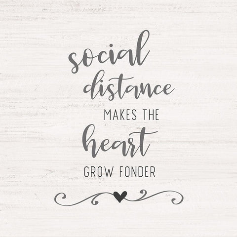 Heart Fonder White Modern Wood Framed Art Print by Carpentieri, Natalie