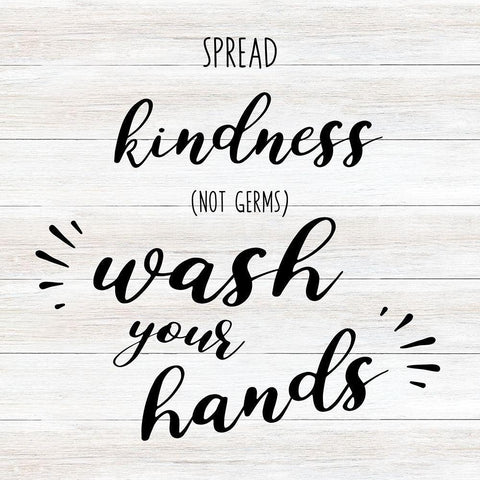 Spread Kindness White Modern Wood Framed Art Print with Double Matting by CAD Designs