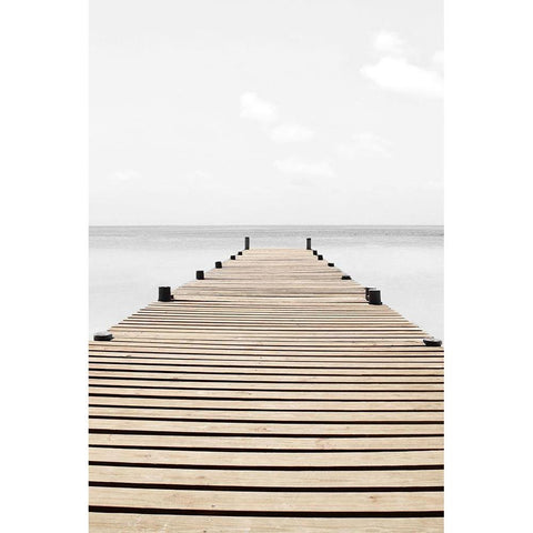 Neutral Skies Black Modern Wood Framed Art Print with Double Matting by Carpentieri, Natalie