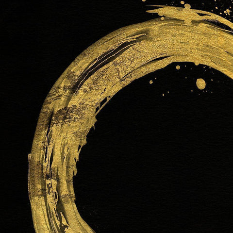 Into the Gold I Black Modern Wood Framed Art Print with Double Matting by Jill, Susan