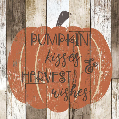 Pumpkin Kisses Black Ornate Wood Framed Art Print with Double Matting by CAD Designs