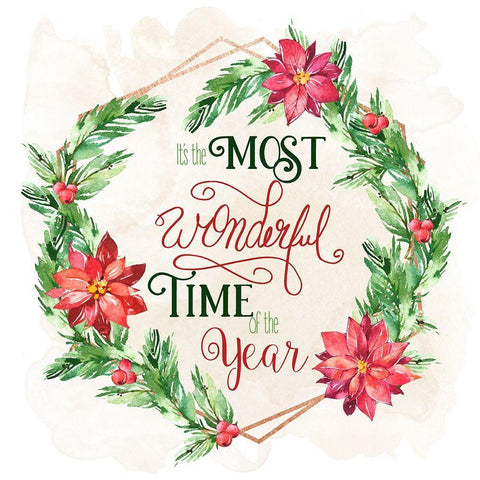 Most Wonderful Time Black Ornate Wood Framed Art Print with Double Matting by Santiago, Daniela