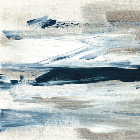Tumultuous Indigo III Black Modern Wood Framed Art Print with Double Matting by Jill, Susan
