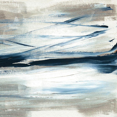 Tumultuous Indigo IV Black Modern Wood Framed Art Print with Double Matting by Jill, Susan