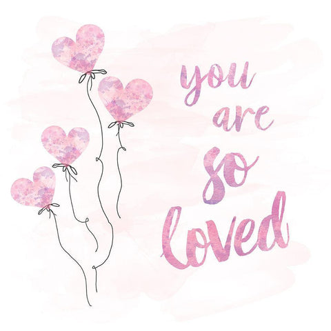 So Loved White Modern Wood Framed Art Print by Murray, Amanda