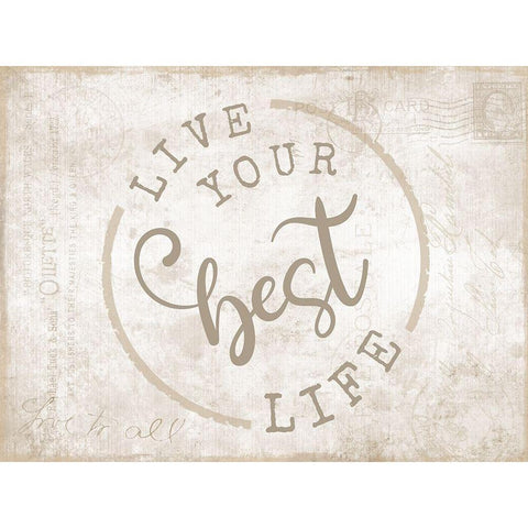 Best Life Gold Ornate Wood Framed Art Print with Double Matting by CAD Designs