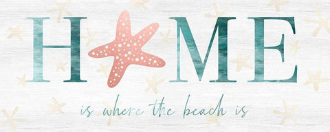 Home Beach White Modern Wood Framed Art Print with Double Matting by Carpentieri, Natalie