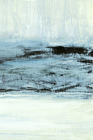 Indigo Wood II White Modern Wood Framed Art Print with Double Matting by Jill, Susan