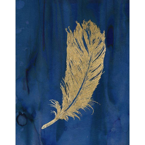 Golden Feather IV Black Modern Wood Framed Art Print by Robinson, Carol