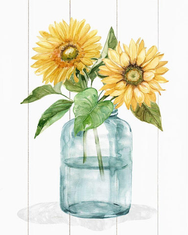 Sunny Day I Black Ornate Wood Framed Art Print with Double Matting by Robinson, Carol