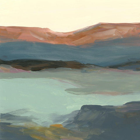 Rolling Bluffs Black Ornate Wood Framed Art Print with Double Matting by Robinson, Carol