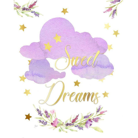 Sweet Dreams Gold Ornate Wood Framed Art Print with Double Matting by Nan