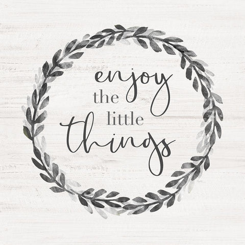 Little Things Black Modern Wood Framed Art Print with Double Matting by Carpentieri, Natalie