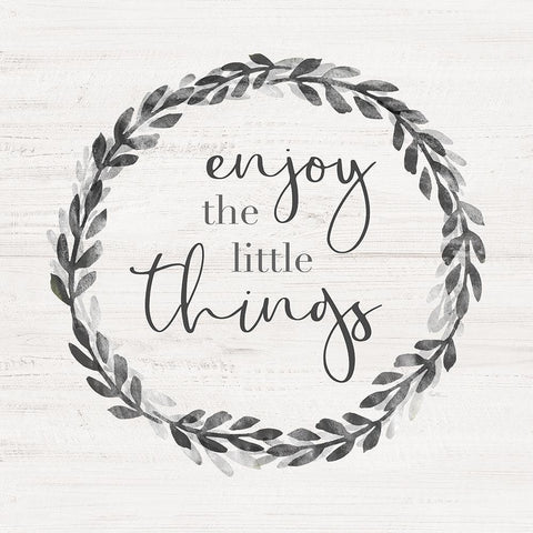 Little Things Black Ornate Wood Framed Art Print with Double Matting by Carpentieri, Natalie