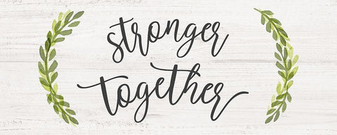 Stronger Together Black Ornate Wood Framed Art Print with Double Matting by Carpentieri, Natalie
