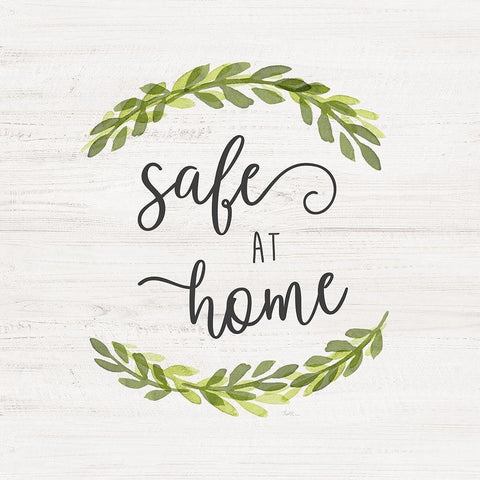 Safe at Home White Modern Wood Framed Art Print with Double Matting by Carpentieri, Natalie