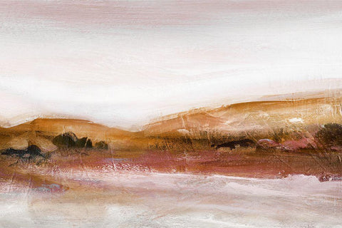 Twilight Shadows White Modern Wood Framed Art Print with Double Matting by Robinson, Carol