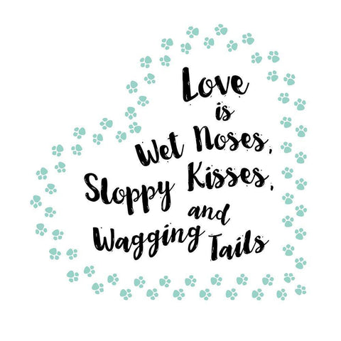 Sloppy Kisses White Modern Wood Framed Art Print with Double Matting by Murray, Amanda
