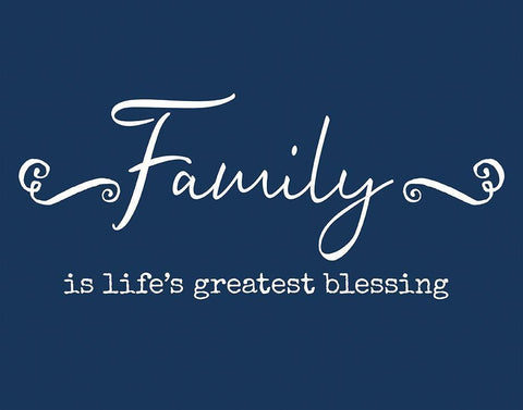 Family Greatest Blessing Black Ornate Wood Framed Art Print with Double Matting by Murray, Amanda