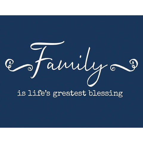 Family Greatest Blessing Black Modern Wood Framed Art Print by Murray, Amanda