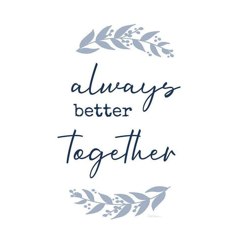 Always Together White Modern Wood Framed Art Print by Robinson, Carol