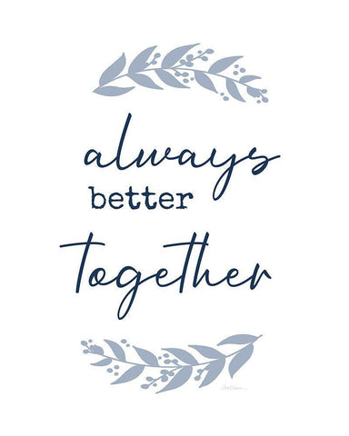 Always Together White Modern Wood Framed Art Print with Double Matting by Robinson, Carol