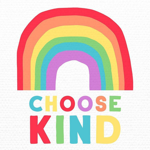 Choose Kind White Modern Wood Framed Art Print with Double Matting by Santiago, Daniela