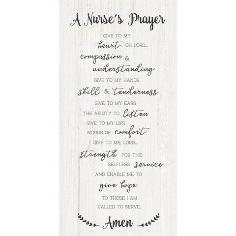 Nurses Prayer Gold Ornate Wood Framed Art Print with Double Matting by CAD Designs