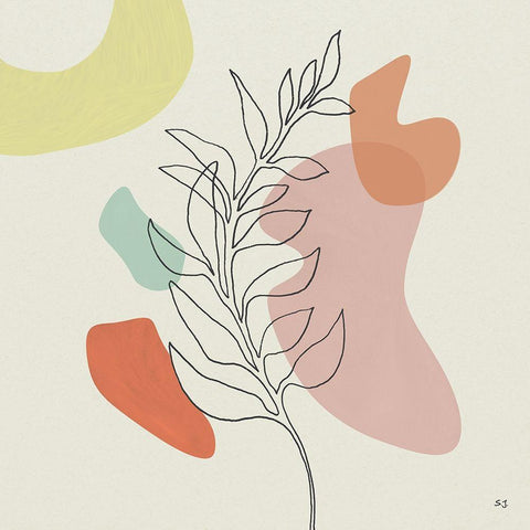 Growing Strong II White Modern Wood Framed Art Print with Double Matting by Jill, Susan