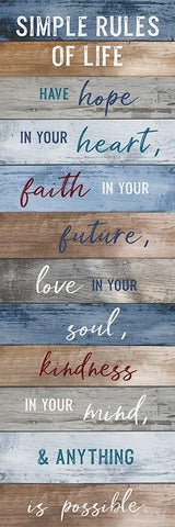 Simple Life White Modern Wood Framed Art Print with Double Matting by Carpentieri, Natalie