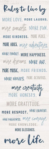 More Love White Modern Wood Framed Art Print with Double Matting by Carpentieri, Natalie