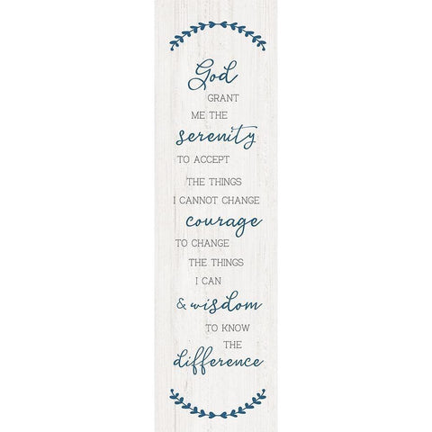 Serenity Prayer Black Modern Wood Framed Art Print with Double Matting by CAD Designs