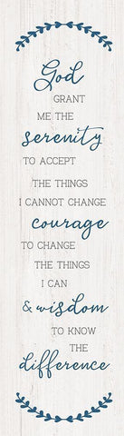 Serenity Prayer Black Ornate Wood Framed Art Print with Double Matting by CAD Designs