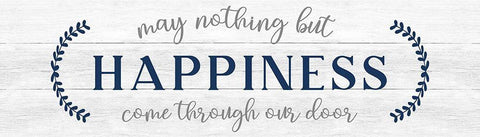 Nothing but Happiness Black Ornate Wood Framed Art Print with Double Matting by CAD Designs