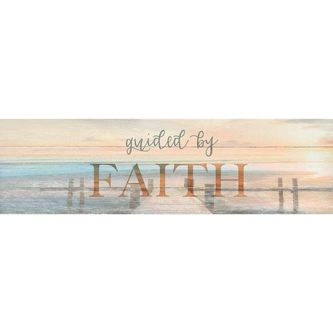 Guided by Faith Black Modern Wood Framed Art Print with Double Matting by Calascibetta, Mike