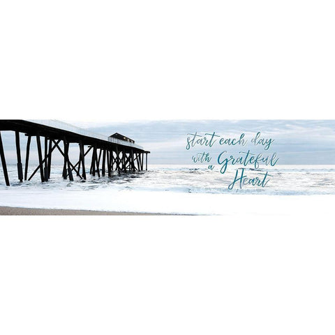 Grateful Pier Black Modern Wood Framed Art Print with Double Matting by Carpentieri, Natalie